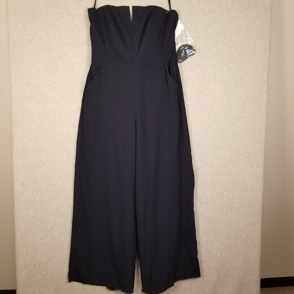 Dessy Collection Pants - NWT Dessy Collection Vivian Diamond Midnight Blue Strapless Jumpsuit Sz 14R